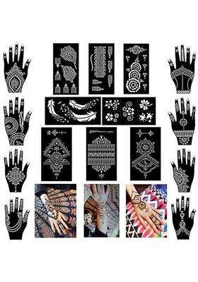 Ivanas Heena Mehandi Tatto Stencil Set for Hand