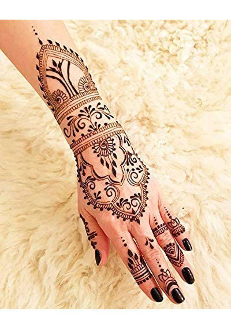 Ivanas Heena Mehandi Tatto Stencil Set for Hand - Indya