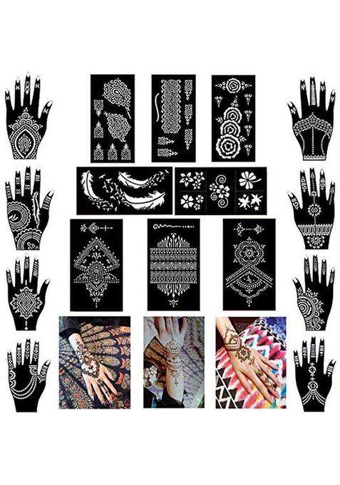 Ivanas Heena Mehandi Tatto Stencil Set for Hand
