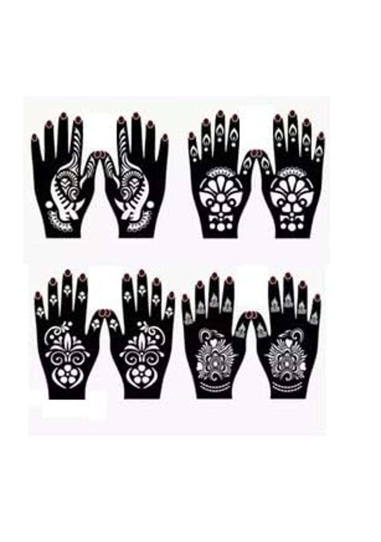 Women Reusable Stencils Bridal Mehendi Pack of 4 - Indya