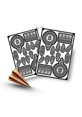 Amyras Mehndi Hand Henna Tattoo Stickers Extra Large Waterproof Temporary Arabic and Indian Bridal Designs