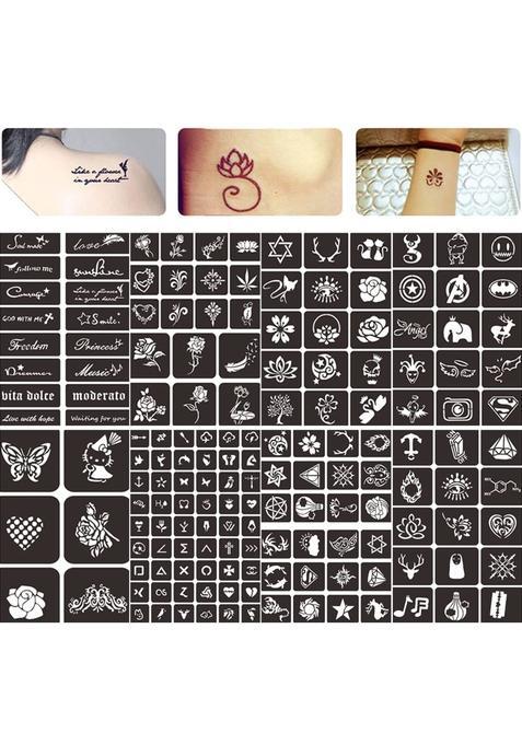 Jacknb Black Henna Tattoo Stencils Body Art Face Paint Stencils 8 Sheets Henna Tattoo Designs Templates