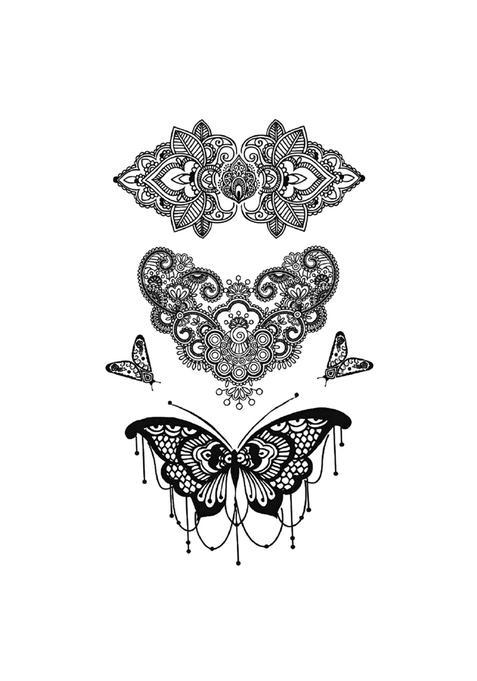 Simply Inked Black Butterfly Tattoo Dessigns Designer Tattoos for All Butterfly and Henna