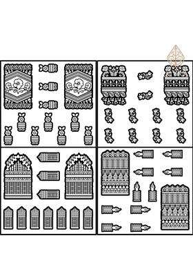 Amyras Designer Black Mehndi Hand Henna Tattoo Stickers