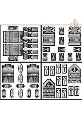 Amyras Black 4 Combo Designer Mehndi Hand Henna Tattoo Stickers for Women and Girls