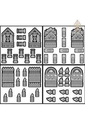 Amyras Black 4 Combo with 2 Henna Cones Included Mehndi Hand Henna Tattoo Stickers for Women 4 Designer Combo