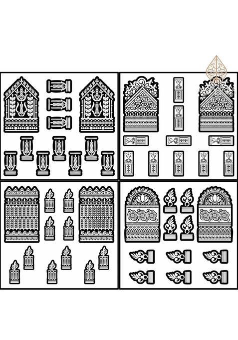 Amyras Black 4 Combo with 2 Henna Cones Included Mehndi Hand Henna Tattoo Stickers for Women 4 Designer Combo