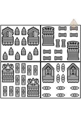 Amyras Black 4 Combo Premium Mehndi Hand Henna Tattoo Stickers for Women and Girls