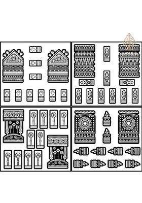 Amyras Black Mehndi Hand Henna Tattoo Stickers for Women and Girls