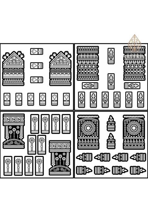 Amyras Black Mehndi Hand Henna Tattoo Stickers for Women and Girls