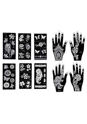 Gilded Girl Reusable Stencils for Henna Tattoo 10 Sheets