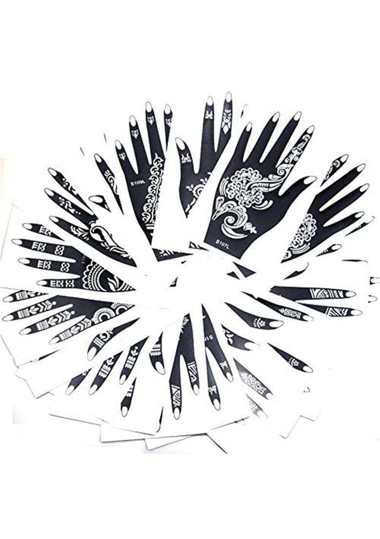 Ivanas Tatto Stencil for Hand Set of 10 - Indya