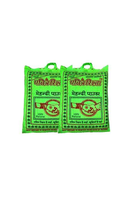 Pavitra Rishta Henna Mehandi Leaves Powder 100 Percent Natural Rajasthani Combo 1 Plus 1 2KG