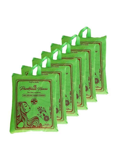 Pankhudi Henna Pure and Natural Henna Powder Cloth Filtered 500gmx6 3KG