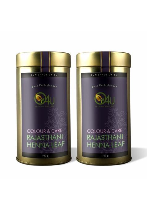 O4U Shop Natural Organic Henna Powder for Hair and Beard 200 G Set of 2