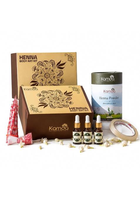 Kamda Brown Henna Powder for Body Art 300G 100 Percent Pure Sojat Mehendi GI Tag Certified