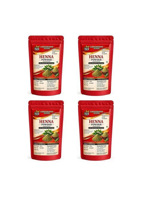 Saraswathy Herbs Natural Henna for Hair 100G Pack of 4