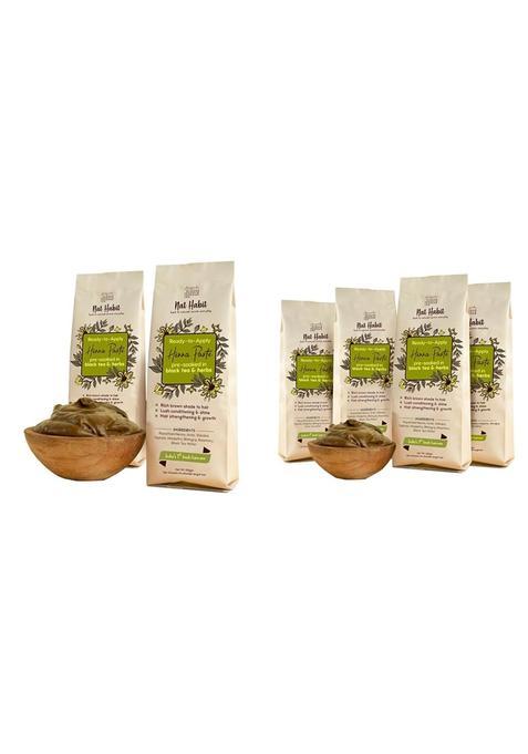 Nat Habit Brown Fresh Ready to Apply Henna Paste X 220G and X 220G 100 Percent Natural Rajasthani Pack of 2