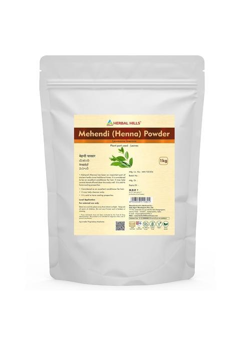 Herbal Hills Brown Mehandi Powder Henna Powder 1 KG Single Pack