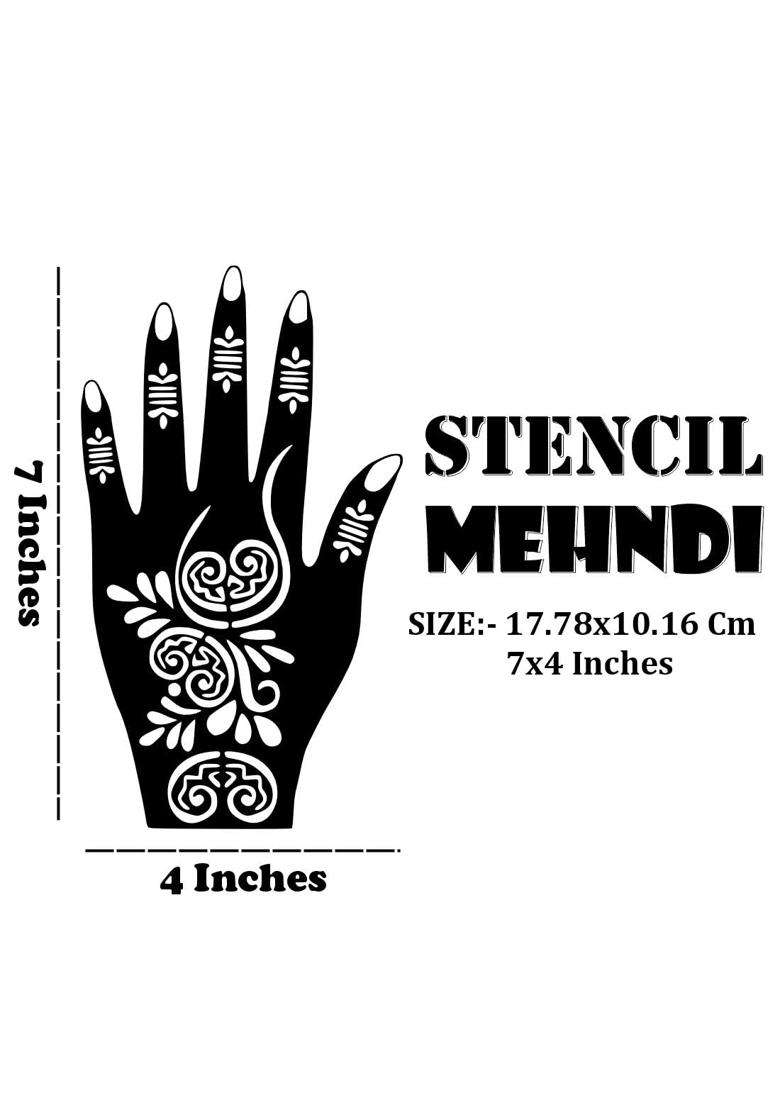 Voorkoms Henna Mehndi Stencil Sticker Kit for Girls and Women Weddings - Indya