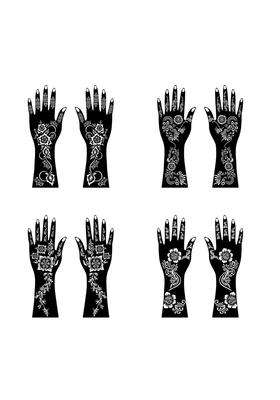 Ordershock Multicolor Elegant Combo Mehndi Stencil Sticker Kit for Hand and Arms for Girls and Womens