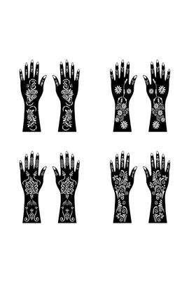 Ordershock Elegant Combo Mehndi Stencil Sticker Kit with Easy Finger Application