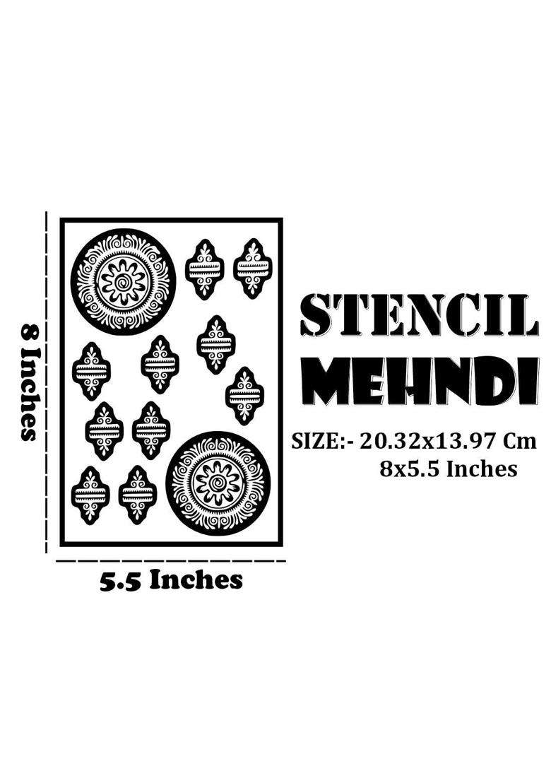 Vanvati Elegant Combo Mehndi Stencil Sticker Kit for Modern and Traditional Looks - Indya