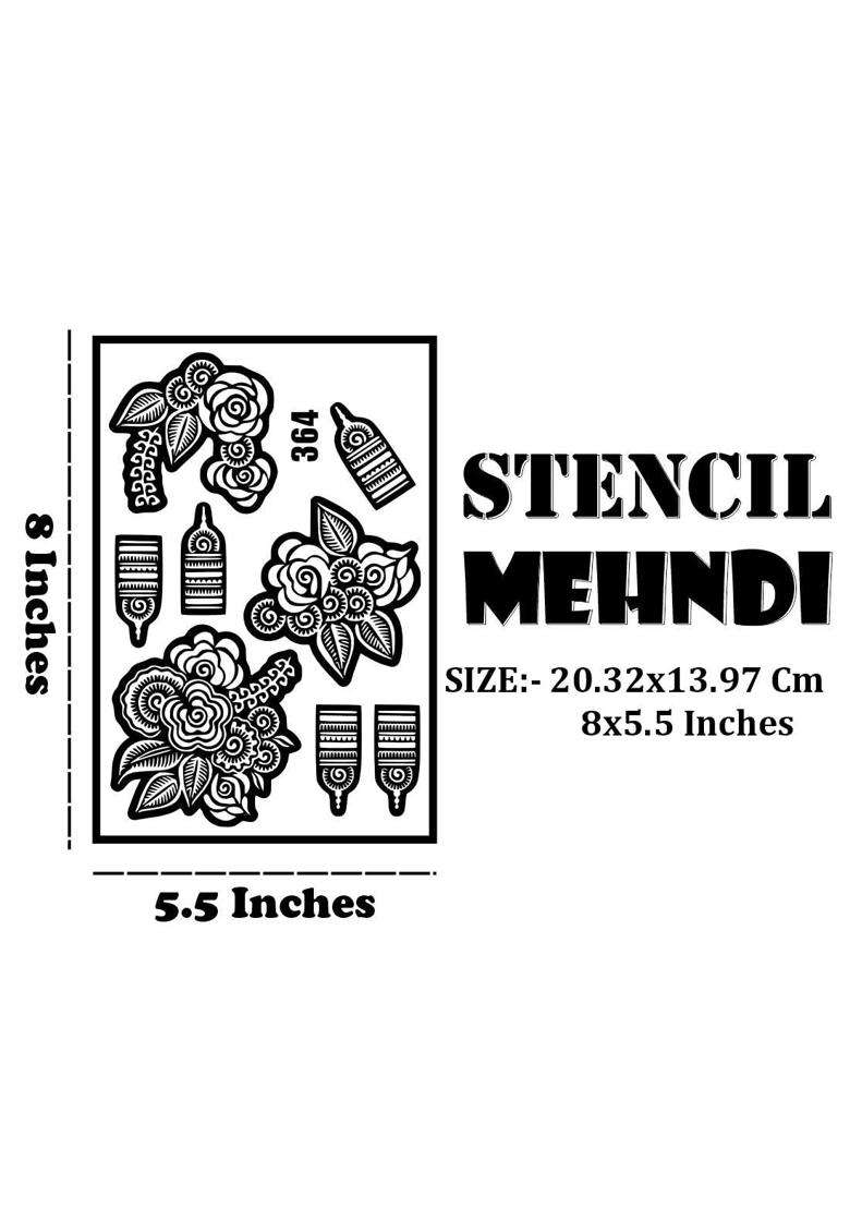 Vanvati Complete Combo Mehndi Stencil Sticker Kit for Special Event Designs - Indya