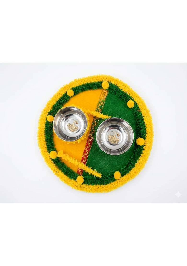 Multicolour Haldi Mahndi Function Kit for Bride and Groom Products Pack of 12 - Indya