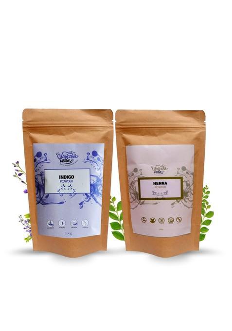 Vriksha Veda Henna Powder 200G Buy 2 Packs and Get Indigo Powder 100G Free