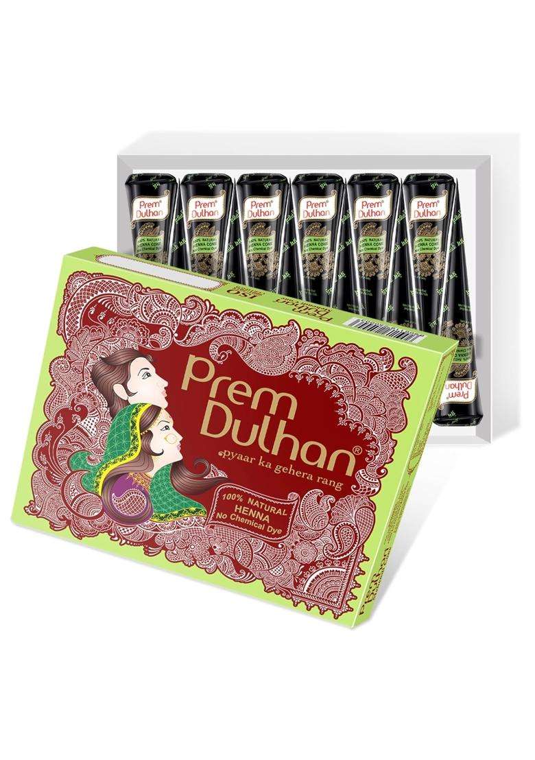 Prem Dulhan Green Hand Designing Without Chemical Pack of 5 - Indya