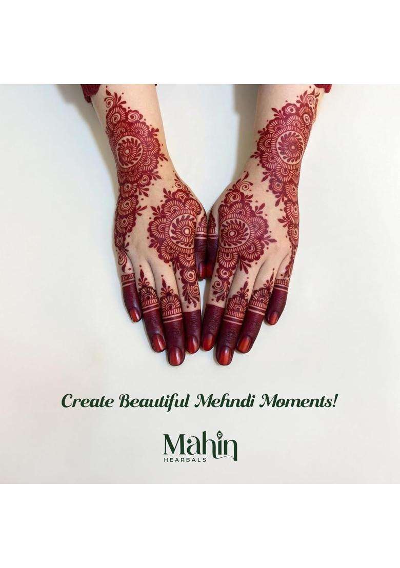 Mahin Green Herbals Bridal Mehndi Cone 100 Percent Natural Henna Cones for Wedding and Festive Use - Indya