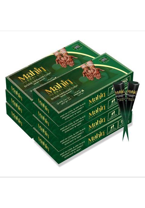 Mahin Green Herbals Bridal Mehndi Cone 100 Percent Natural Henna Cones for Wedding and Festive Use