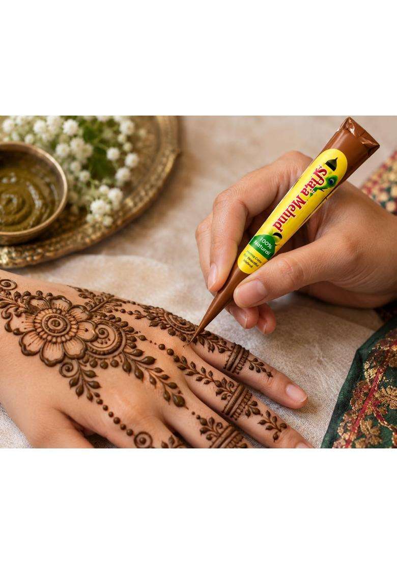 Minely Worldwide Retails Herbal Mehendi Cone for Hand Design Natural Henna Paste for Bridal Dulhan Mehndi - Indya