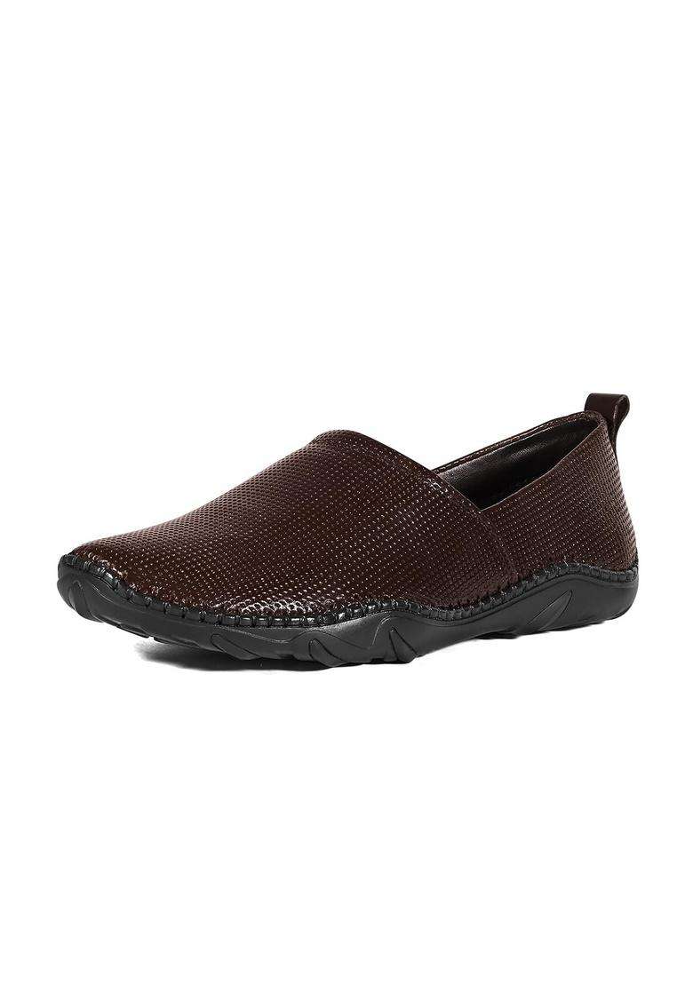Louis Stitch Ethnic Slip on Mojaris for Men Genuine Leather Flexible Stylish Nagra Juti for Men - Indya