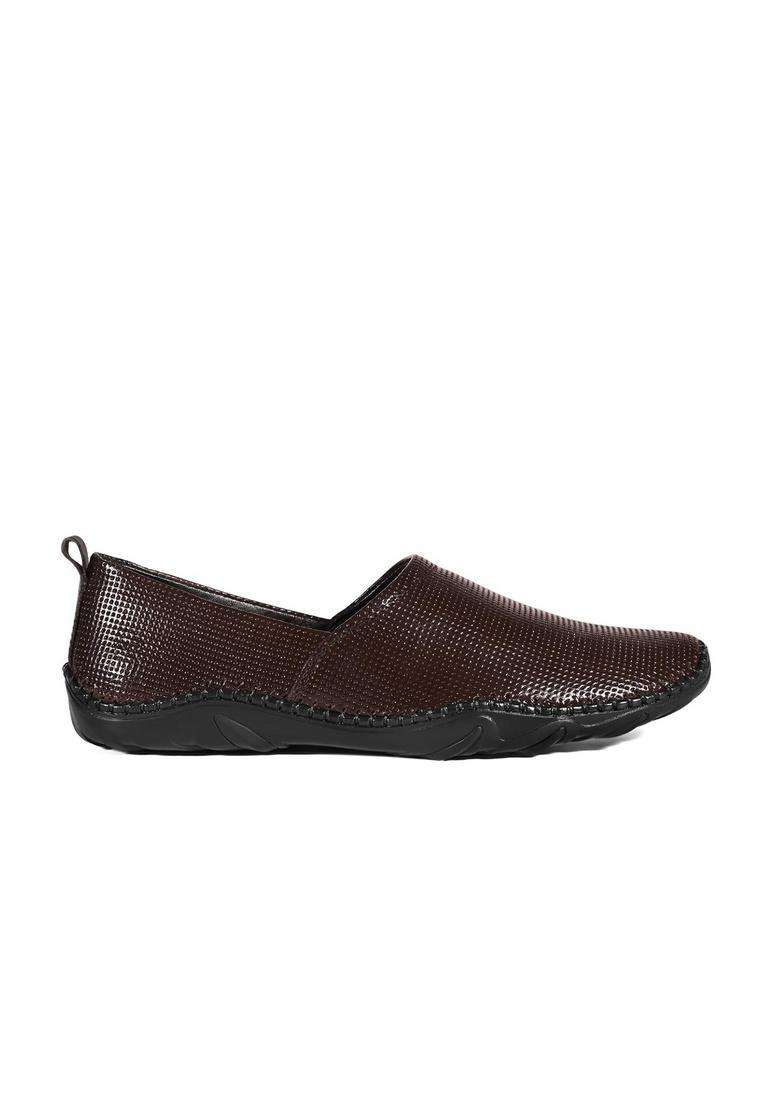Louis Stitch Ethnic Slip on Mojaris for Men Genuine Leather Flexible Stylish Nagra Juti for Men - Indya