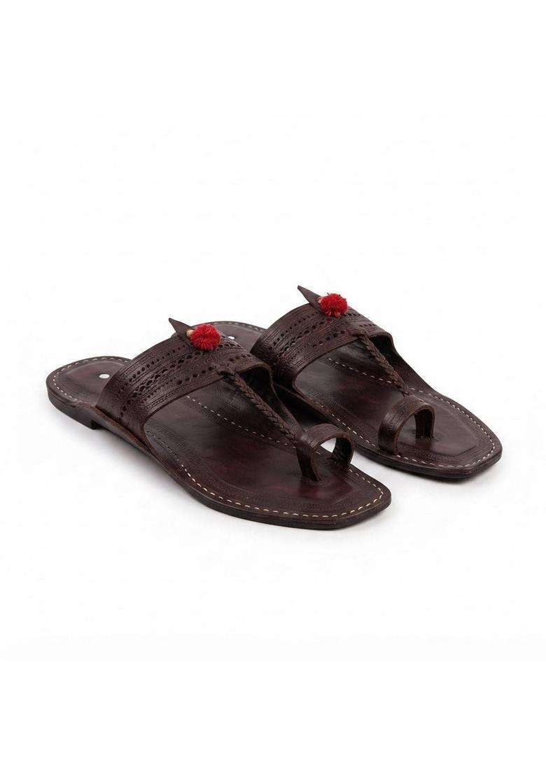 Niira the Classic Leather Kolhapuri Chappal for Men Handcrafted Traditional Sandals - Indya
