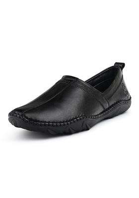 Louis Stitch Mens Ethnic Slip on Mojaris Black Genuine Leather Stylish Nagra Juti for Men