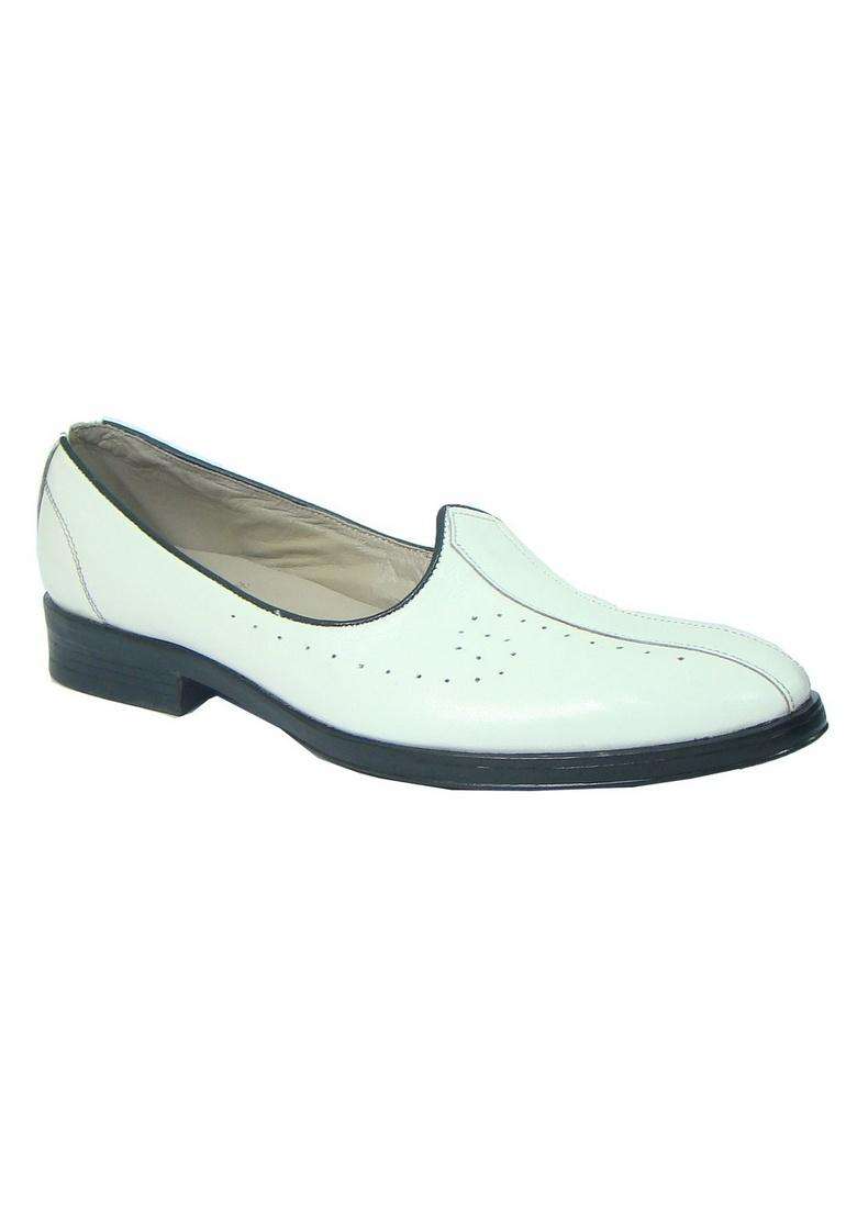 ASM White Leather Nagra Shoes with Leather Upper Leather Insole Fully Leather Lining - Indya