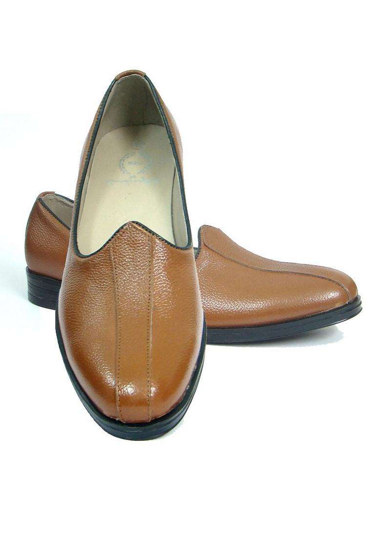 ASM Tan Color Leather Nagra Shoes with Leather Upper Leather Insole Fully Leather Lining - Indya