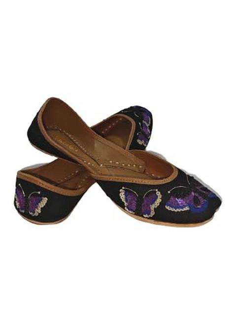 Foreign Punjabi Jutti Black Purple