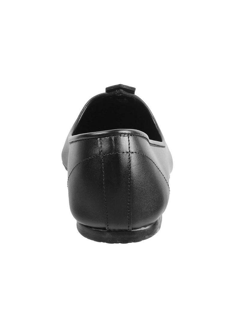 Metro Black Mens Leather Jutis - Indya