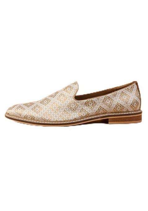 Tasva Gold Brocade Mojari Size 9