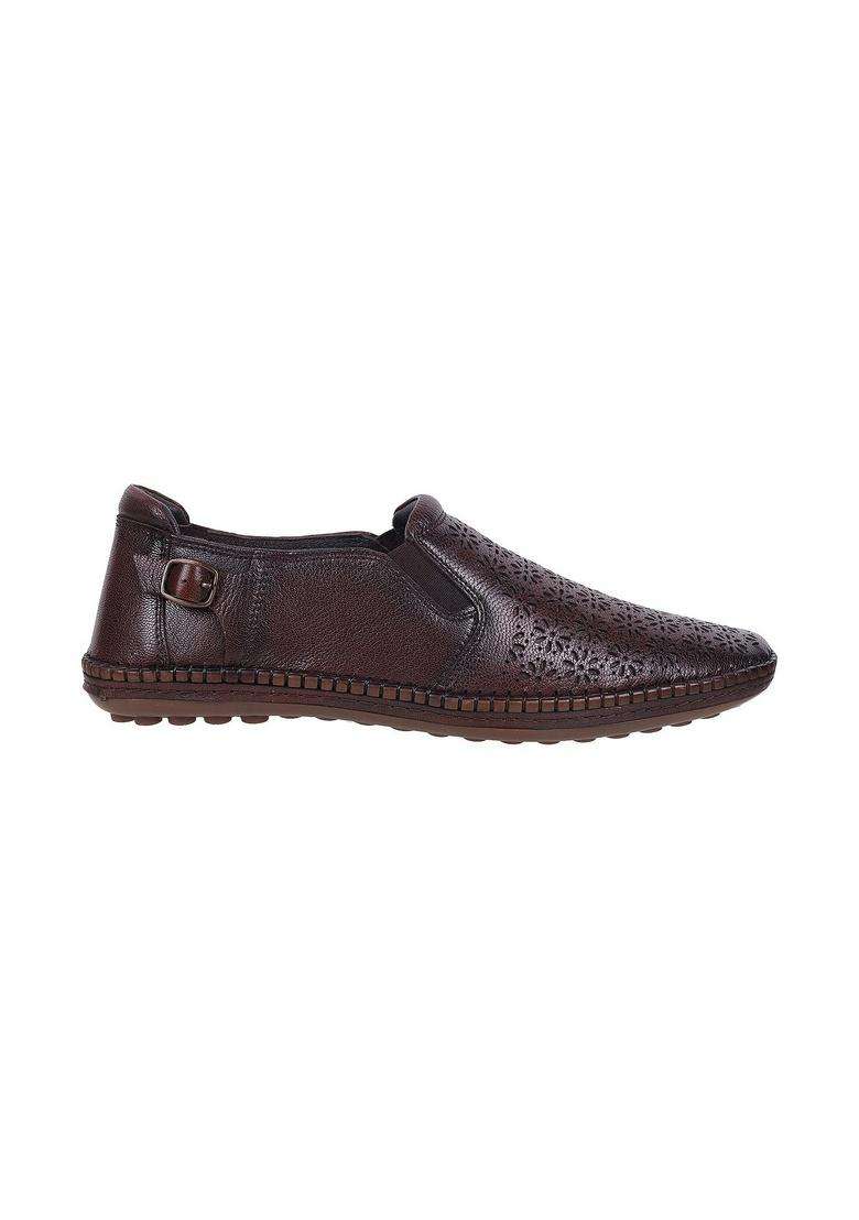 Metro Brown Men Ethnic Leather Jutis - Indya