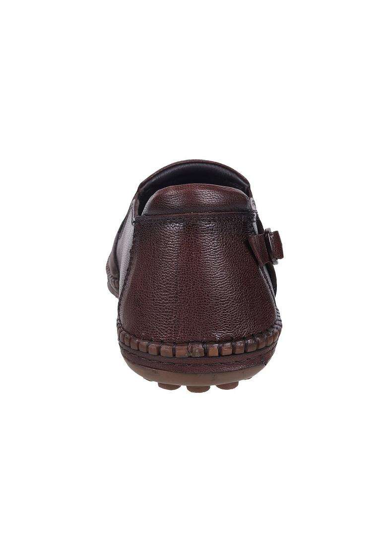 Metro Brown Men Ethnic Leather Jutis - Indya