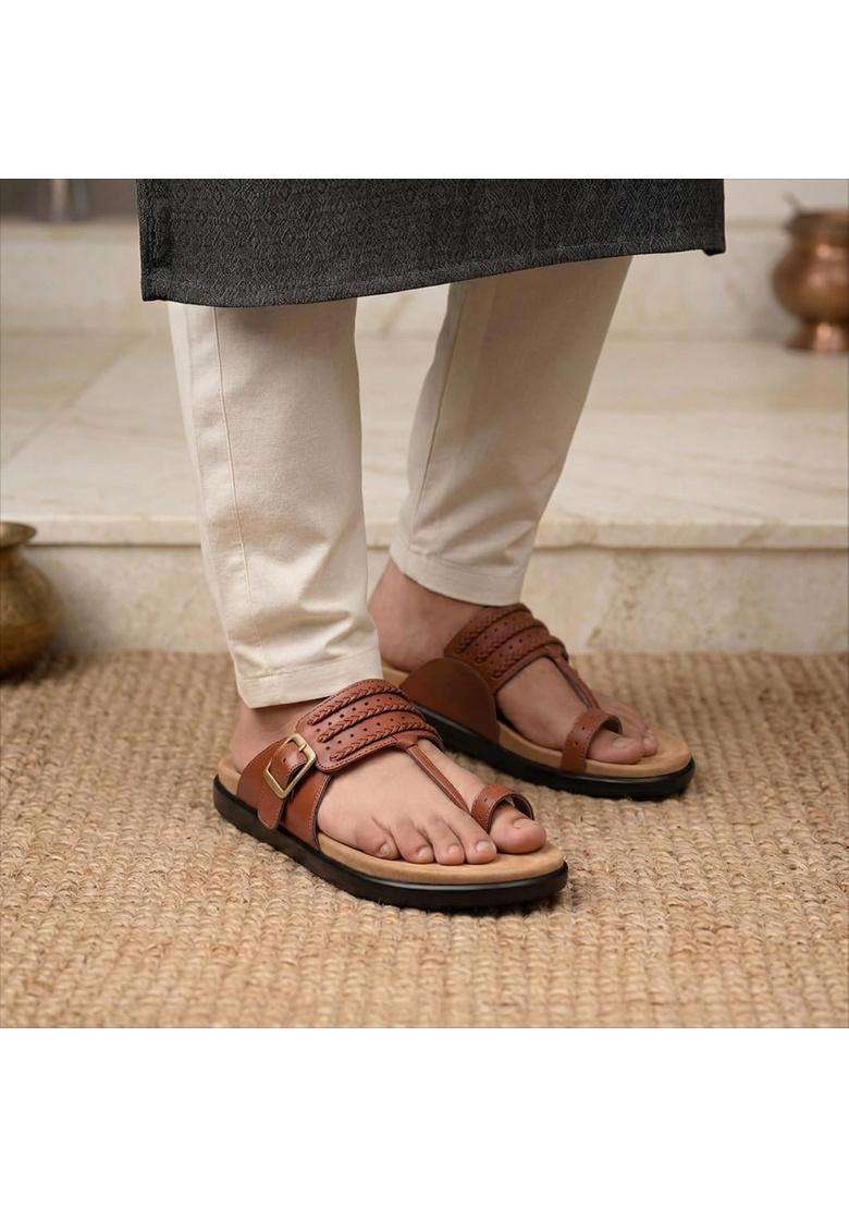 Frido Puneri Chappal for Men Available in 2 Options Arch Support and Without Arch - Indya