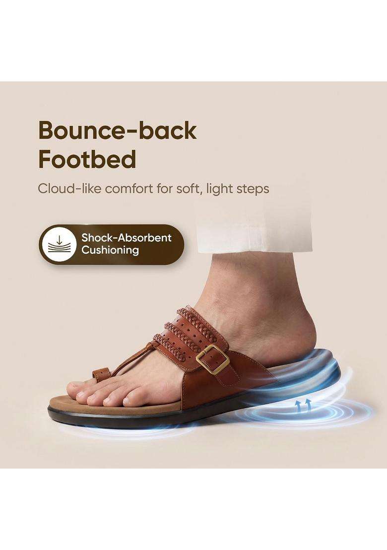 Frido Puneri Chappal for Men Available in 2 Options Arch Support and Without Arch - Indya