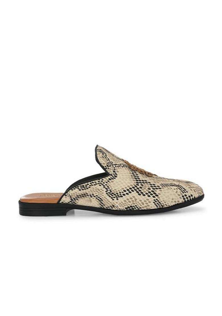 HITZ Mens Tan Leather Ethnic Mule - Indya