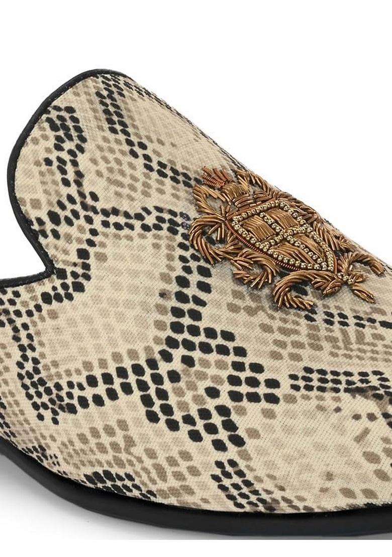 HITZ Mens Tan Leather Ethnic Mule - Indya