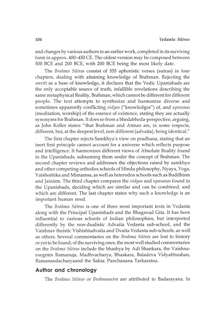 Vedanta Sutras - Indya